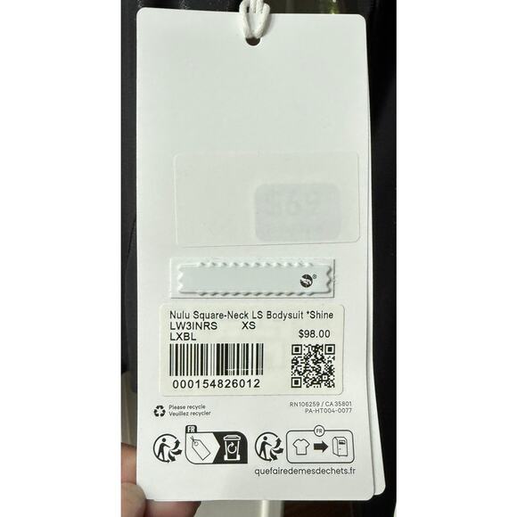 Lululemon Wundermost Nulu Square-Neck Long-Sleeve Thong Bodysuit XS LW3INRS NWT - Picture 6 of 16